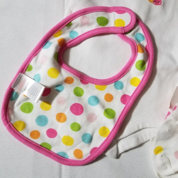 Gymboree Snuggle Bug 0-3 month NWT Romper, 2 bodysuits, headband, socks, used bi - Picture 6 of 6